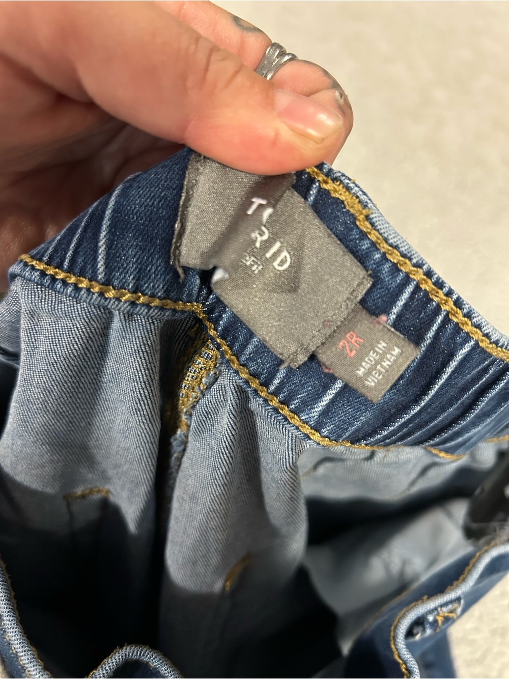 torrid Dark Blue Wide-Leg Drawstring Jeans - Picture 3 of 3